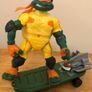 TMNT Thrashin Mike Ninja Turtle Action Figure With Skateboard Image 3
