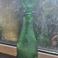 Empoli Green Glass Cat Decanter