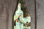 Glass Wine Bottle Trivet/ Cheese Board