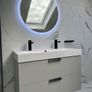 LED Bathroom Mirrors Bluetooth Speakers Demister Antifog Clock Weather Station Dual LED Sensor Touch Image 7