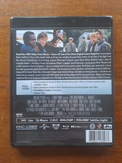 Sneakers 4k Blu Ray. Kino Us Import