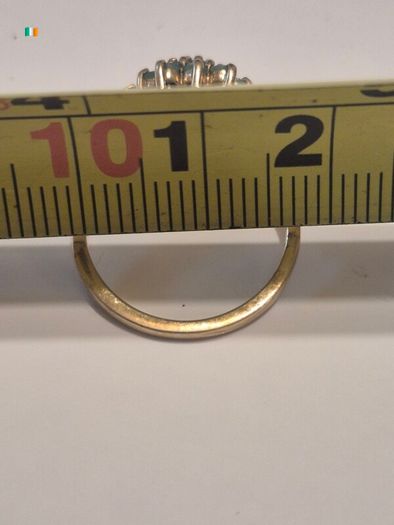 Vintage 9ct Gold starburst cluster ring