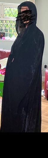 Black velour cloak adult halloween