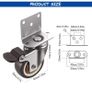4 Heavy Duty 50mm Furniture Castors with Brakes Image 2