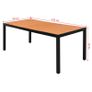 Garden Table Brown 185x90x74 cm Aluminium and WPC Image 2