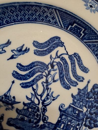 Antique Blue Willow Side Plate 1850 to 1890