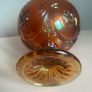 Vintage Carnival Glass Pedestal compote  dish Image 5