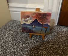 Tiny painting and stand