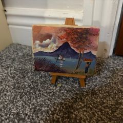 Tiny painting and stand