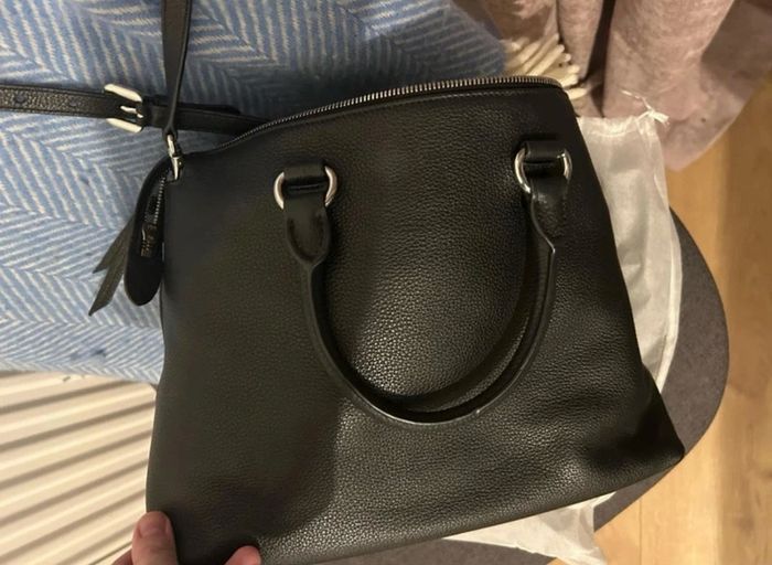 Prada black leather tote