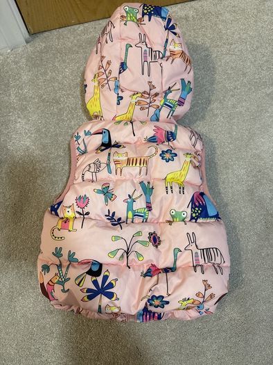 New Hooded body warmer pink size 12-24 months