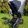 Cybex Priam Pushchair & Carry Cot - Rosegold/Sepia Black Image 5