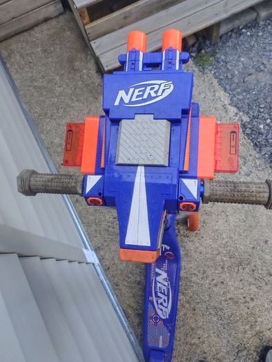 This is a Nerf Rapid Fire Blaster Scooter