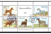 1983 Ireland Fauna &amp; Flora Dogs Commemorative Stamps Miniature Sheet Fine Used with First Day Issue Cancel