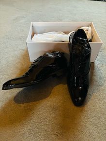 KG by Kurt Geiger Patent Leather Tuxedo Shoes (Size 8 UK)