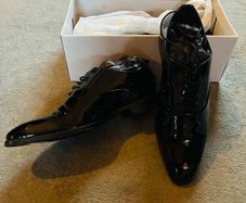 KG by Kurt Geiger Patent Leather Tuxedo Shoes (Size 8 UK)