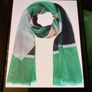 Samoon.  SALE New Scarf From Samoon In Shades Of Jade , Navy And White/ Grey. Reduced Image 10