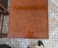 Burr Walnut Nest of 3 Tables