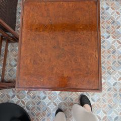 Burr Walnut Nest of 3 Tables