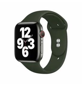 Cyprus Green Silicone Band Strap For Apple Watch - 38, 40, 41mm - 1 2 3 4 5 6 7