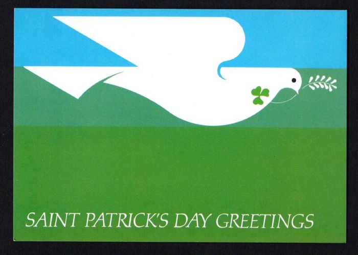 1984 Ireland Full set of six of An Post St. Patrick Day Postcard Mint