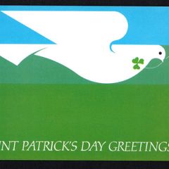 1984 Ireland Full set of six of An Post St. Patrick Day Postcard Used with Ballycahill Steele Cancel