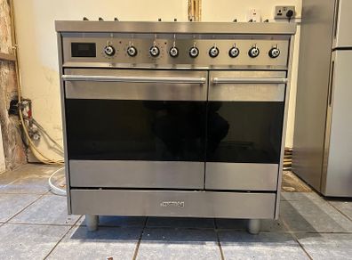 SMEG Dual Fuel Range Cooker C92GMX9 90cm Stainless Steel