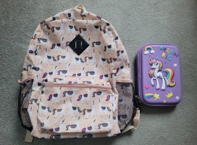 Llamacorn Backpack & Pencil case
