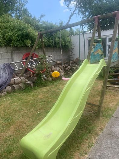 swing set with slide