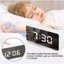Mirror Alarm Clock, Digital Alarm Clock 3" LED Display with Light Sensing Dimming Mode, Snooze, Adjustable Brightness, Bedside Clock for Bedroom Living Room Home Decor (FREE SHIPPING) Image 3
