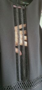 NEW LOOK black cropped leg jumpsuit Sz 10
