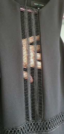 NEW LOOK black cropped leg jumpsuit Sz 10