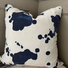 New Raine and Humble washed cotton and linen mix feather filled cushion