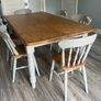 : Large Reclaimed Wood Dining Table & 6 Chairs (Fa Image 2
