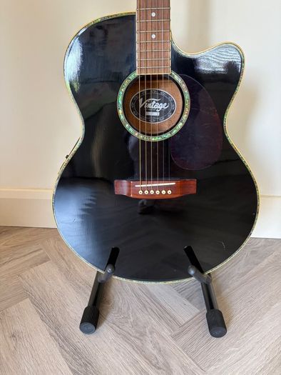 vintage electroacoustic guitar