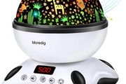 Baby Night Light Projector, Night Light Kids with Remote and Timer, Built-in 12 Songs and 8 Colorful Light Modes, Chrismas Gifts for Baby - Black White (FREE POSTAGE)