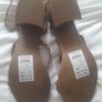 ladies new tan strappy shoes Image 3