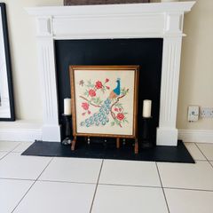 Vintage fire screen. Converts to coffee table