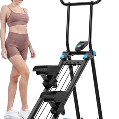 Stair Stepper Foldable Stairmaster Machine for Home Gym Workout, 160kg Load-Bearing Capacity Cardio Stair Climber with Low Noise