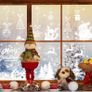 9 Sheet Christmas Window Stickers, Reusable PVC Christmas Window Decoration for Glass Snowflake Elk Santa Claus Decal Double Sided Xmas Winter Stickers Party Supplies (FREE POSTAGE) Image 4