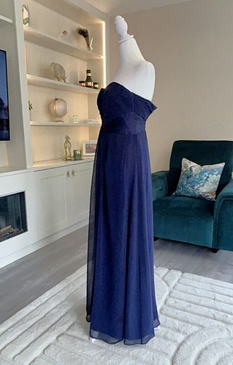 Beautiful Elegant Navy Full Length Dress