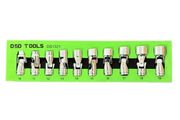 10pc 3/8-inch Dr 12pt Flexible Metric Sockets
