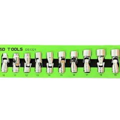 10pc 3/8-inch Dr 12pt Flexible Metric Sockets