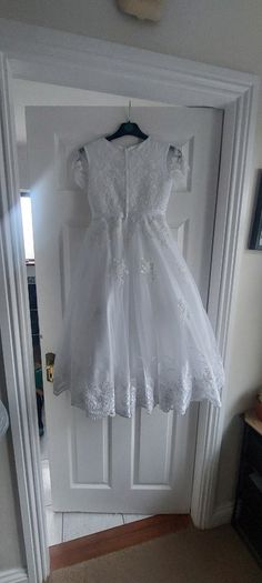 Girls white communion dress