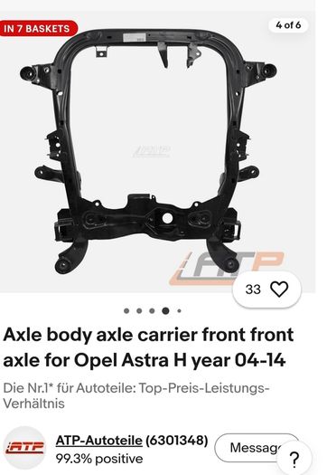 Axle body axle carrier front front axle for Opel Astra H year 04-14