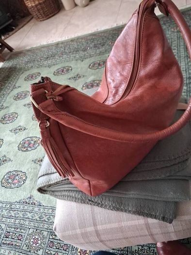 Rowallan Tan Genuine Soft Leather Bag