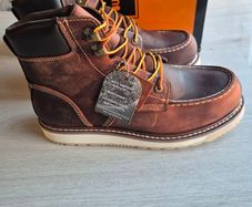 Leather Moc Toe  Boots,  UK 10.5 EU 45.5