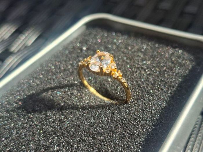 Beautiful Gold-plated S925 Sterling Silver Ring