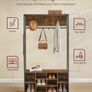 Industrial Coat Rack with Shoe Bench Hall Tree Image 2