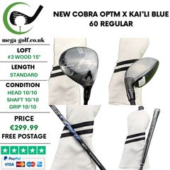 New Cobra OPTM X #3 Wood 15 Degree / Kai`li Blue 60 Regular